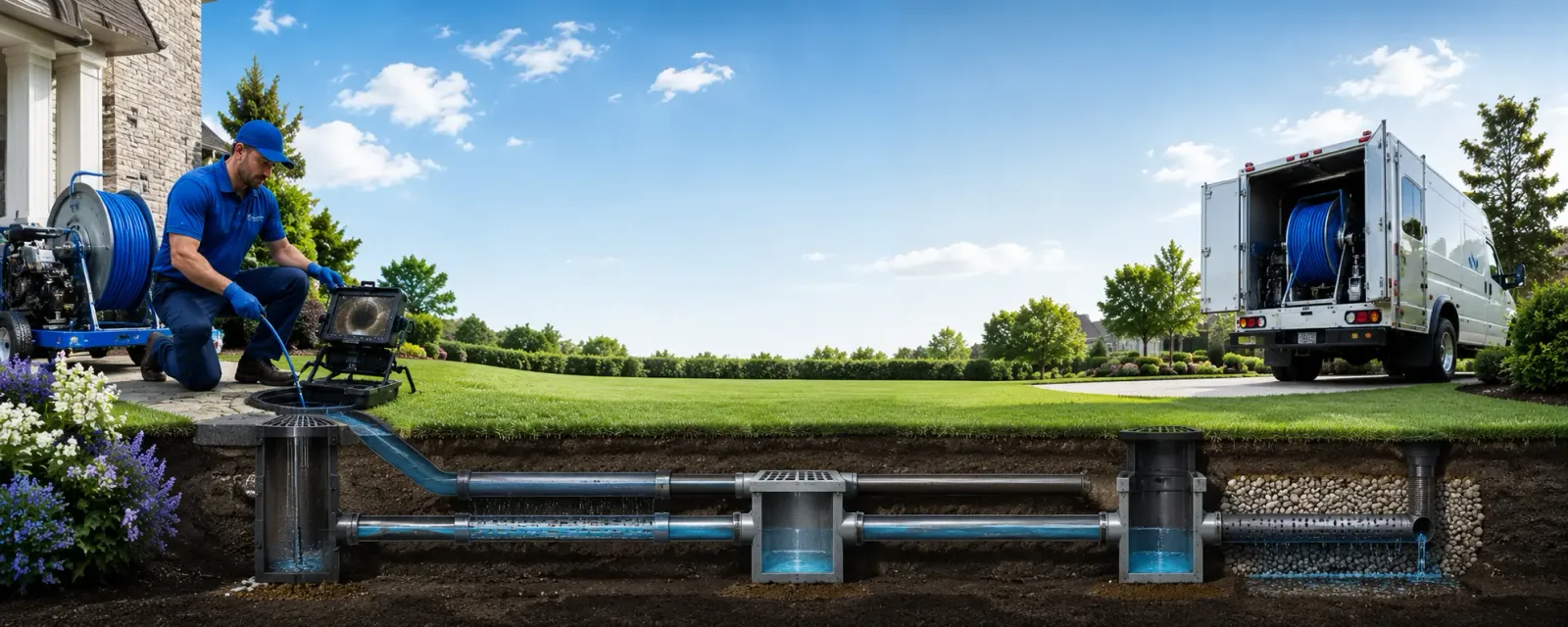 Outdoor drain cleaning information for North Bridgton, ME